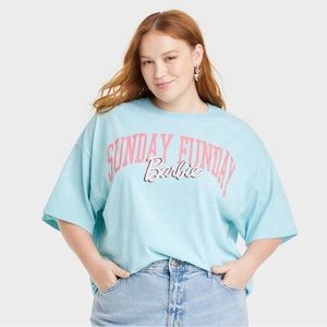 NWT Barbie Sunday Funday oversized tee 1X